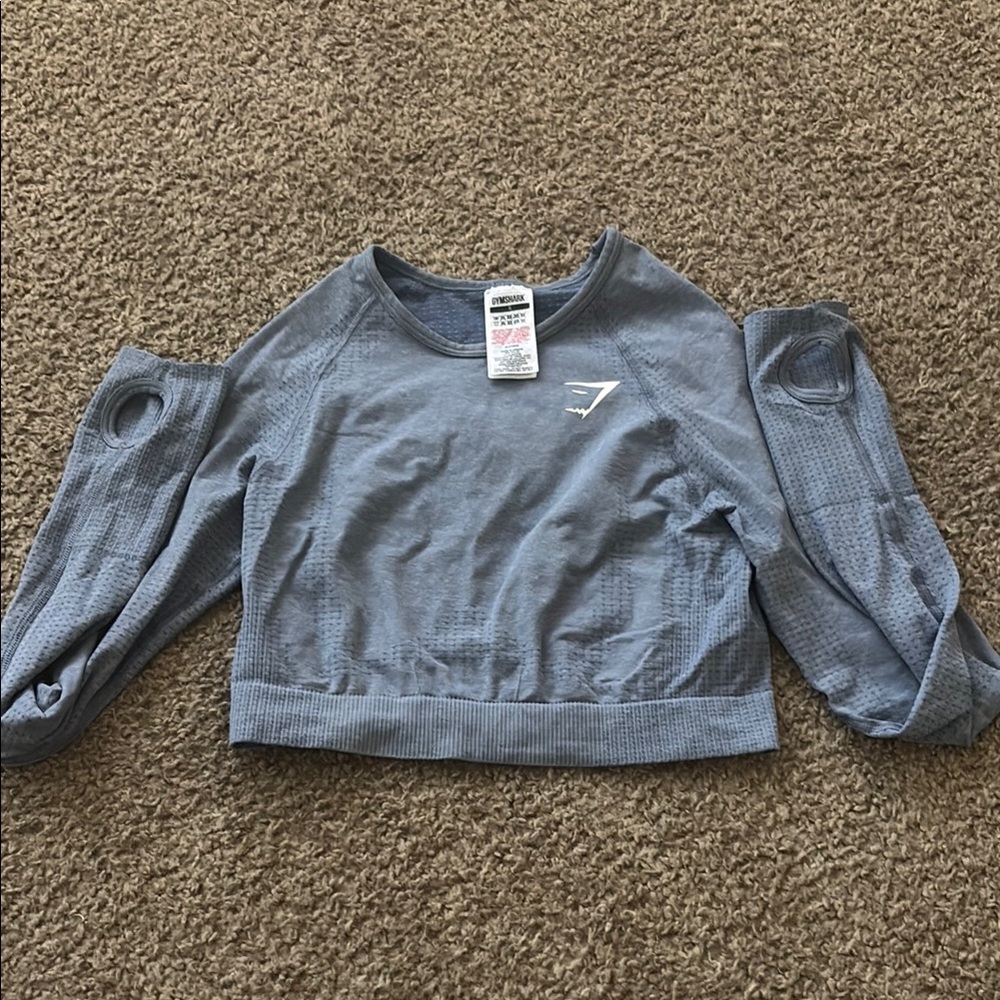 Gymshark Gray Crop Sweatshirt Relaxed Fit